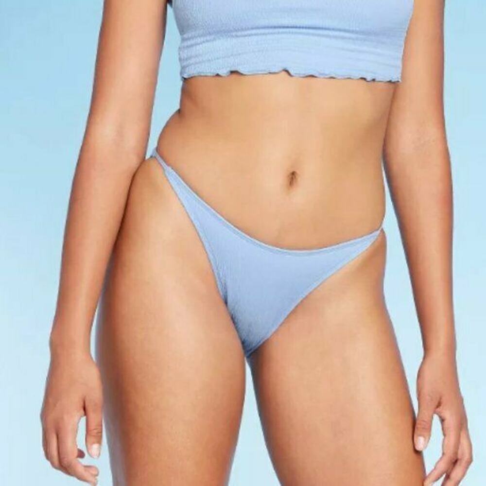 Xhilaration XS Blue High Thigh Bikini Bottoms